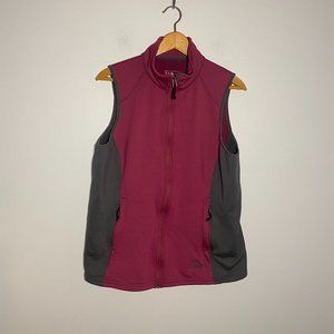 LL Bean Women's Vest Size XL Zip Front Fleece lined E1